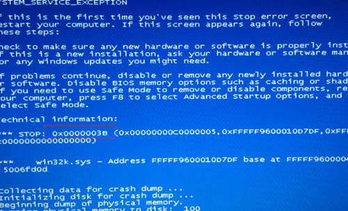 蓝屏0x0000003b错误代码怎么修复_windows蓝屏原因解决办法