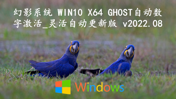 幻影系统 WIN10 X64 GHOST自动数字激活_灵活自动更新版 v2022.08