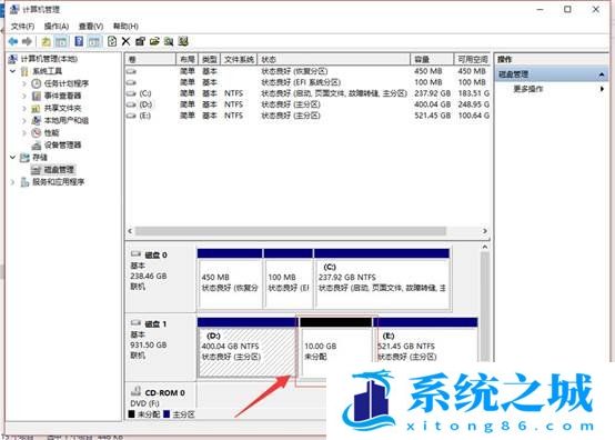 硬盘分区合并,合并硬盘分区,win10硬盘分区合并步骤